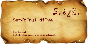 Serényi Éva névjegykártya